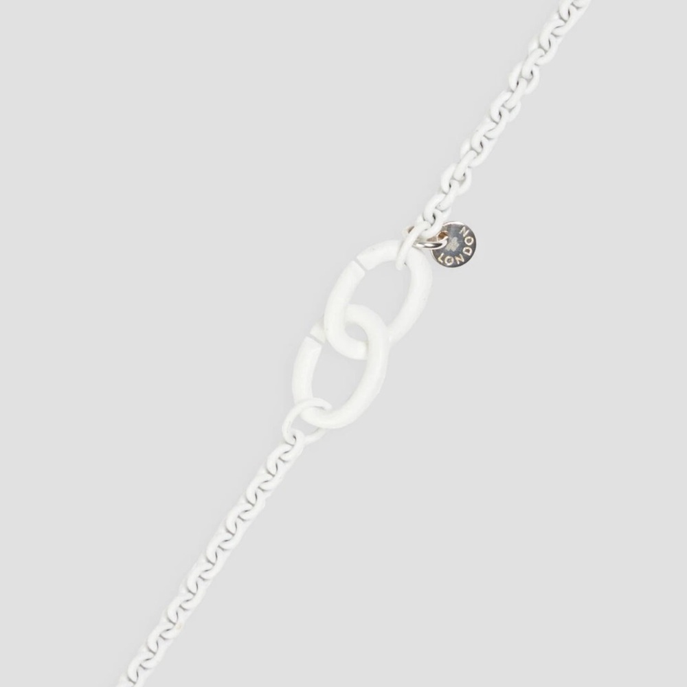 Unisex TATEOSSIAN 925 Interlocking Sterling Chain Necklace, White Lacquer, $450 - Picture 3 of 8